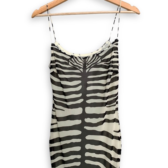 Ronny Kobo Scarlett Silk Slip Maxi Dress Zebra Print SOLD - Picture 5 of 13